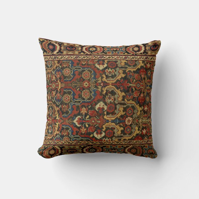 Oriental Persian Carpet with Floral Motifs Kudde (Framsida)