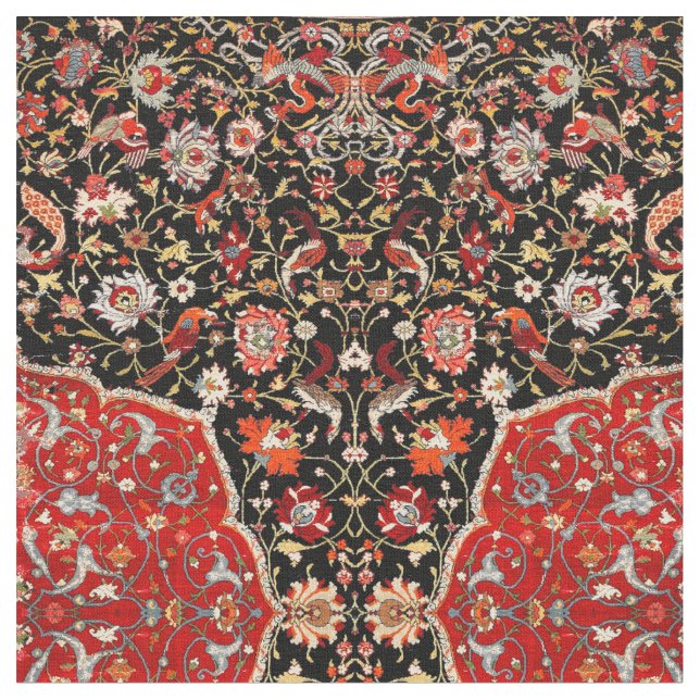 Oriental Persian Salting Carpet Print Mönster Tyg (Närbild)