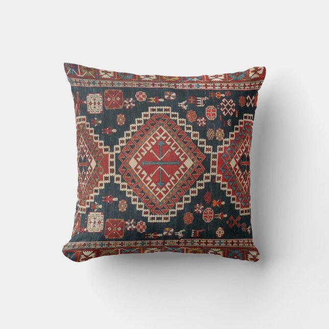 Oriental Persian Turkisk Karbistan Carpet Kudde (Framsida)