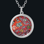 Oriental persian, Turkiska Mönster, Carpet Silverpläterat Halsband<br><div class="desc">Antique Persian mönster.</div>