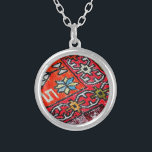 Oriental persian, Turkiska Mönster, Carpet Silverpläterat Halsband<br><div class="desc">Antique Persian mönster.</div>