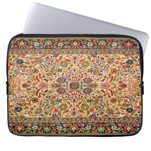 Oriental Persisk Turkisk Matta Blommig Laptop Fodral