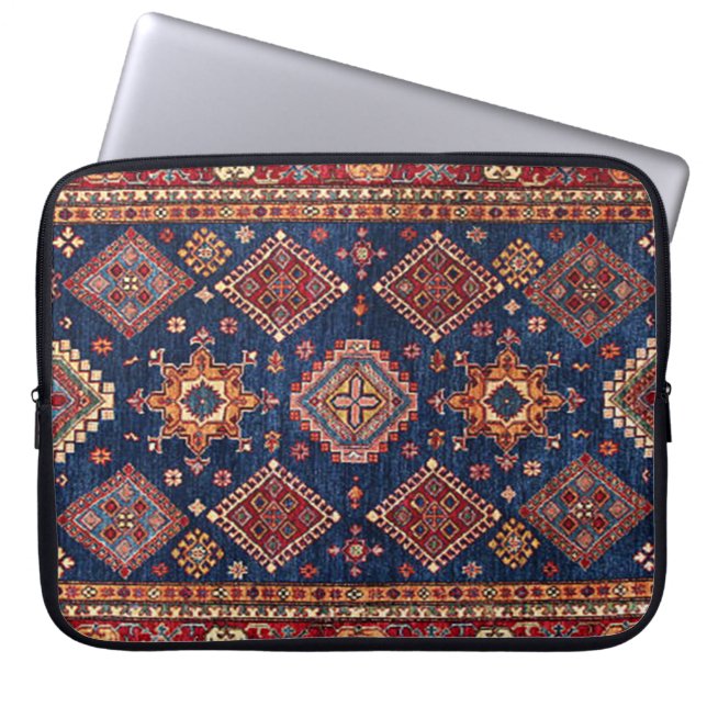 Oriental persisk turkisk mattmönster laptop fodral (Framsidan)