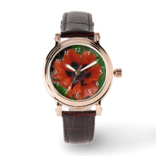 Oriental poppy armbandsur