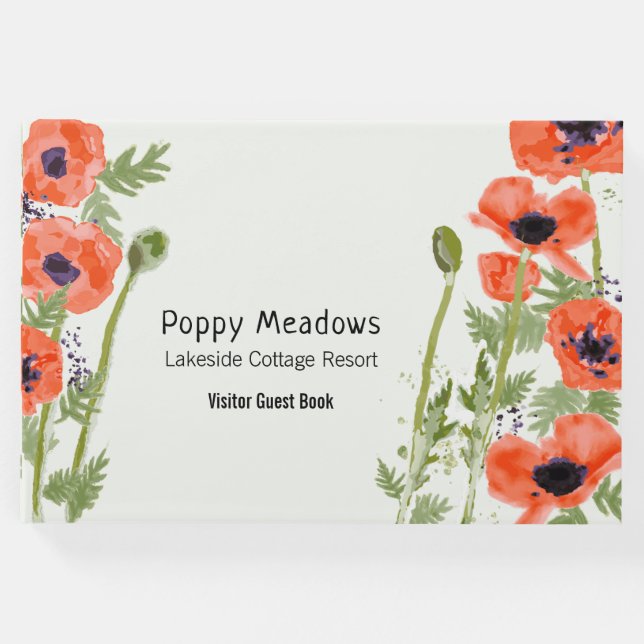 Oriental Poppy Flowers Vacation Rental Gästböcker (Framsida)