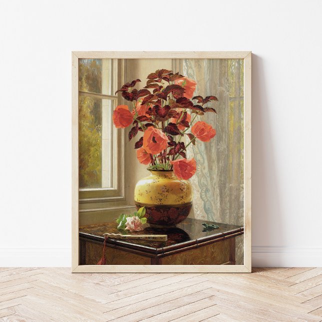 Oriental Poppy och Coleus | Jessica Hayllar Poster (Skapare uppladdad)
