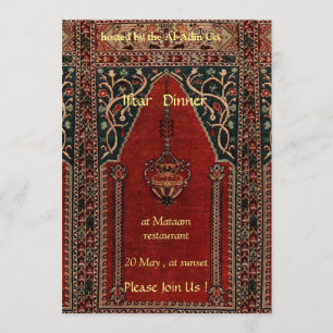 Oriental prayer matta - Iftar middag Inbjudningar