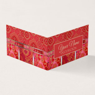 ORIENTAL Red Golden Mönster - Affärskort Visitkort