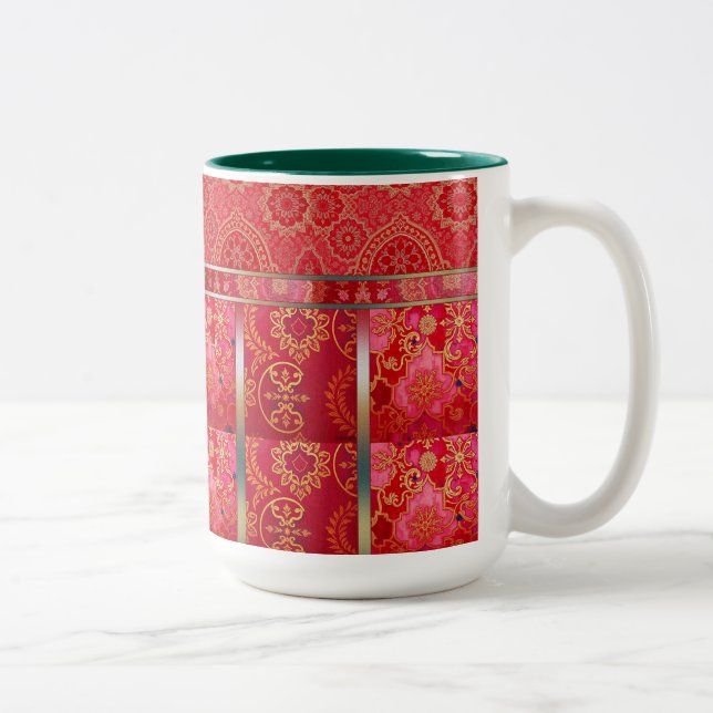 ORIENTAL Red Golden Mönster - Mugg, Kopp (Höger)