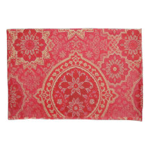 ORIENTAL Red Golden Mönster - Pillowcase