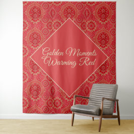 ORIENTAL Red Golden Mönster - Tapestry