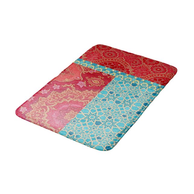 ORIENTAL Red Turcos Mönster - Bath Mat Matta (Vinklad)