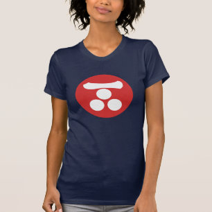 Oriental Red White Mori Japan Samurai Mon Art T Shirt