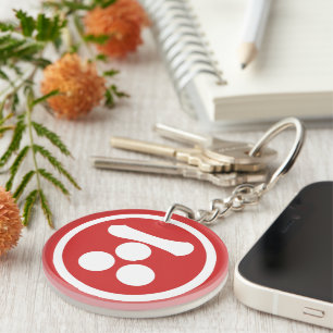 Oriental röd vit Mori Japan Samuraj Mon konst