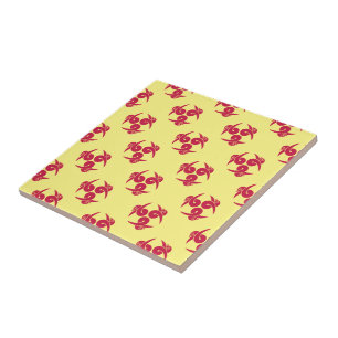 Oriental Rosa Three Geese Japan Mon Vector Art Kakelplatta