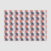 Oriental Rött vitt blått Geometric Arrows Art