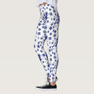 Oriental Sakura Gren Mönster Leggings