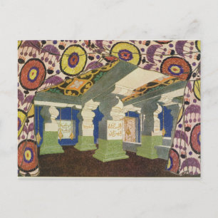 Oriental Scenery Design (färg litho) 2 Vykort