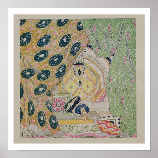 Oriental Scenery Design (färg litho) Poster (Framsidan)