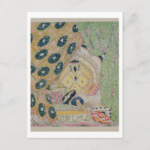 Oriental Scenery Design (färg litho) Vykort
