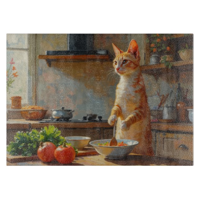 Oriental Shorthair Cat Cooking in Kitchen (Framsidan)