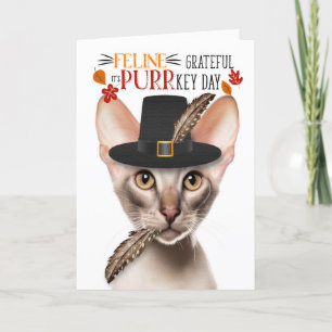 Oriental Shorthair Cat Gratunt för PURR-nyckeldage Helgkort