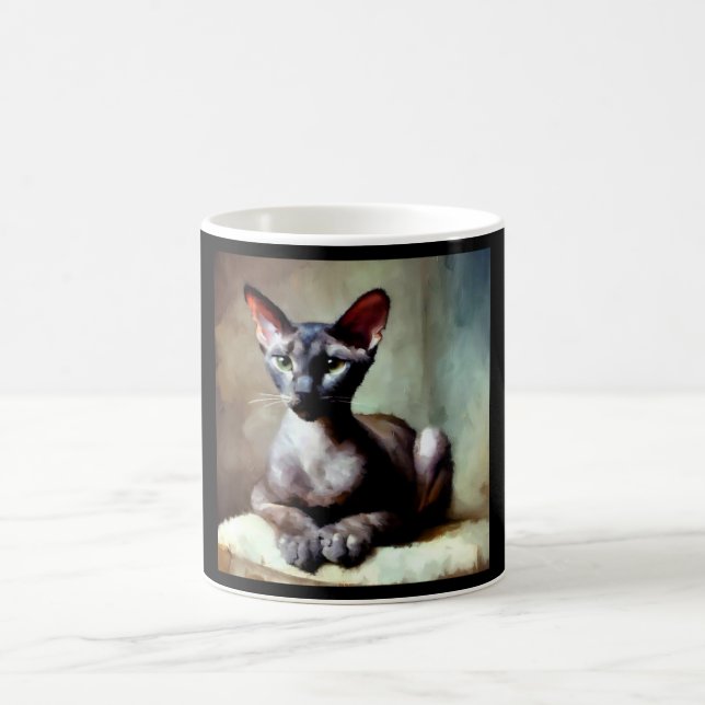 Oriental Shorthair Cat Kaffemugg (Center)