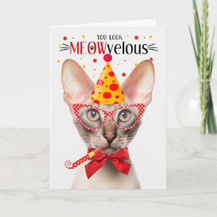 Oriental Shorthair Cat MEOWvelous Birthday Kort