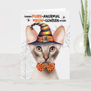 Oriental Shorthair Cat PURRanormal MEOWolween Helgkort