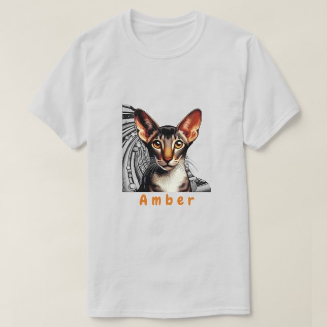 Oriental Shorthair T-Shirt (Design framsida)