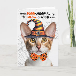 Oriental Shorthair Tabby PURRanormal MEOWolween Helgkort
