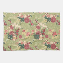 Oriental Silke Painting Mönster Kökshandduk