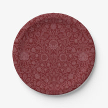 Oriental stil blommigt design i mörk red