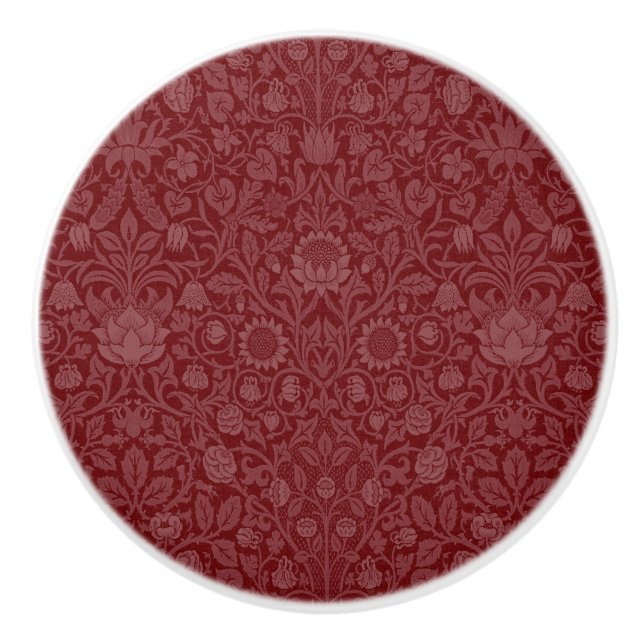 Oriental stil blommigt design i mörk red knopp (Framsidan)