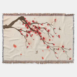 Oriental stil-lackering, plommonfärgning i vår 2 mysfilt