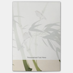 Oriental stil-målning, bamboo grenar post-it block