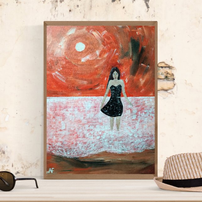 Oriental Sunset Painting av Alfred Fox Canvastryck (Not Actual Size)