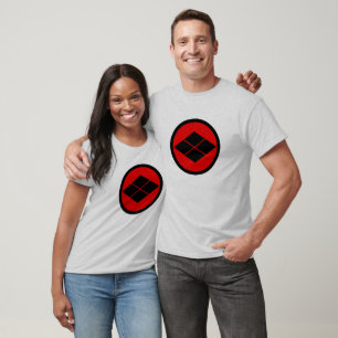 Oriental Svart Röd Takeda Japan Mon Kamon Konst T Shirt