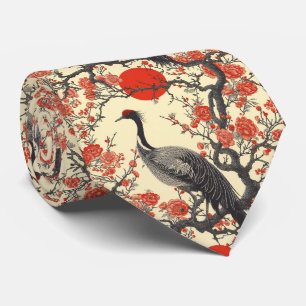 Oriental Trana och Pion - Traditionell asiatisk ko Slips