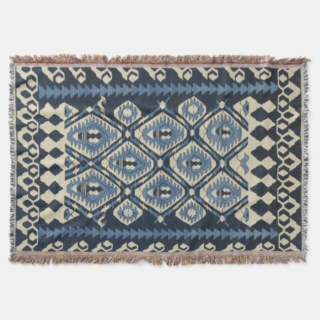 Oriental Tursian Persian Carpet Blue Filt (Framsidan)