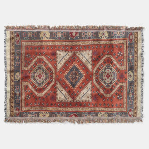 Oriental Tursian Persian Carpet Red Filt