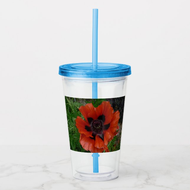 Oriental vallmo         take away mugg (Framsida)