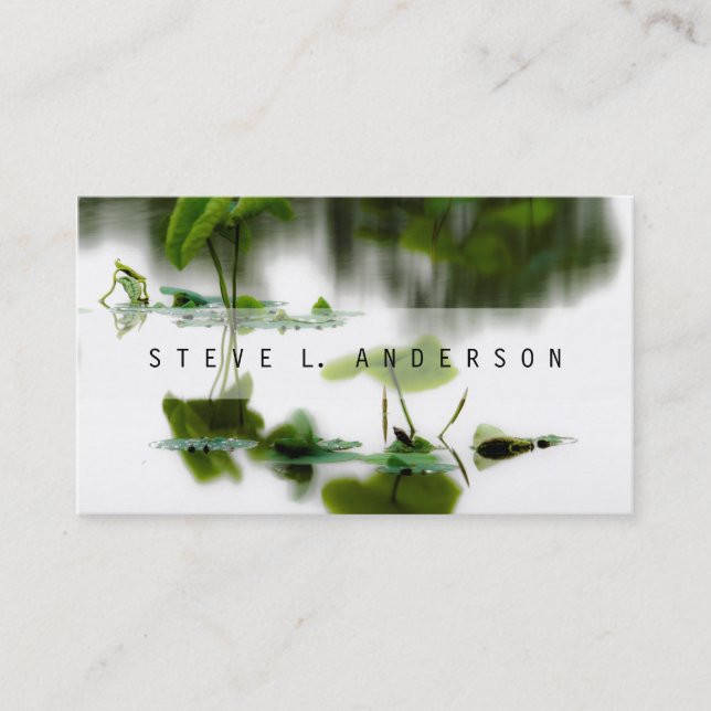 ©Oriental Zen Nature Photography Pond Lily Dynors Visitkort (Framsida)