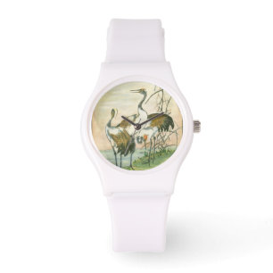 Orientala Cranes vid Vatten Armbandsur