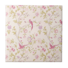 Orientalfåglar och keramiskt plattor i Grenar Kakelplatta