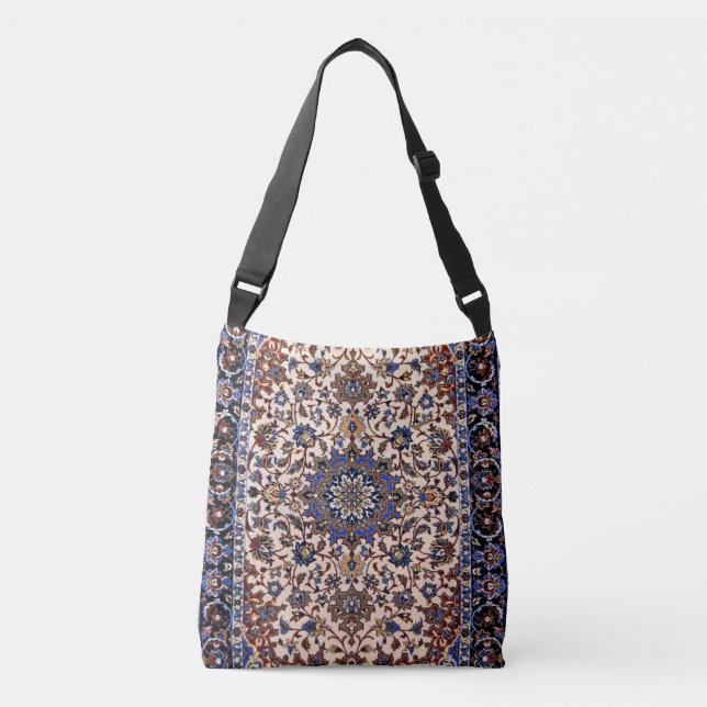 Orientalisk Antik Persisk Turkisk Matta Kilim Matt Axelväska (Framsida)