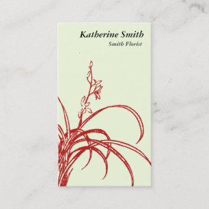 Orientalisk blomsterhandlarevisitkort visitkort