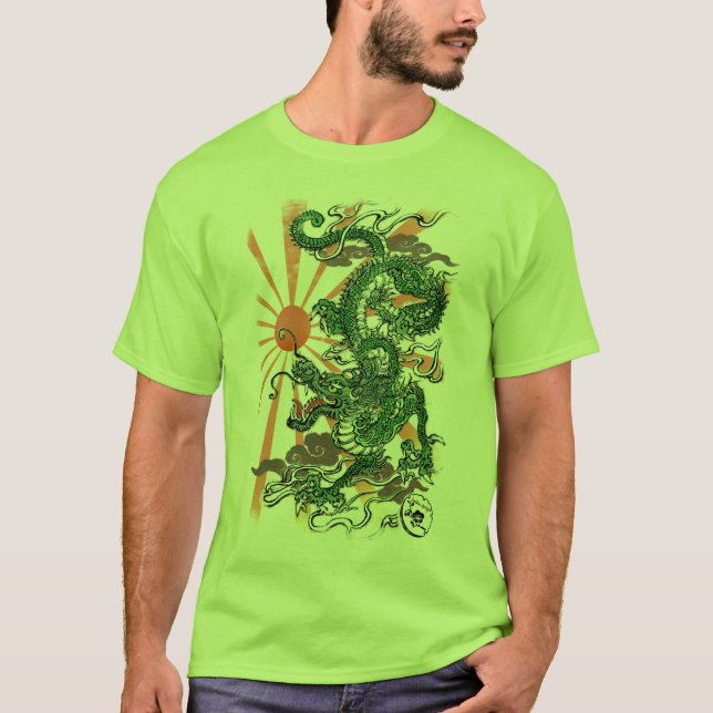 Orientalisk drake tee shirt (Framsida)