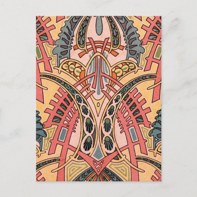 Orientalisk jugendstil vykort (Framsida)