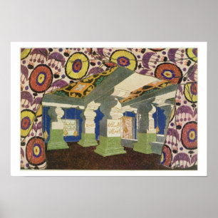 Orientalisk landskapdesign (färglitho) 2 poster